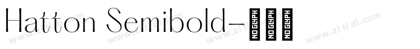 Hatton Semibold字体转换
